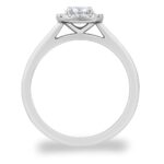 0.64ctw Round Brilliant Cut Diamond Halo Ring, Platinum - Image 6