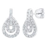 0.65ctw Round Brilliant Cut Diamond Earrings, 14ct White Gold