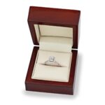 0.76ctw Emerald and Round Brilliant Cut Diamond Ring , Platinum - Image 3
