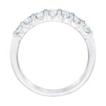 0.85ctw Round Brilliant Cut Diamond 7 Stone Ring, Platinum - Image 4