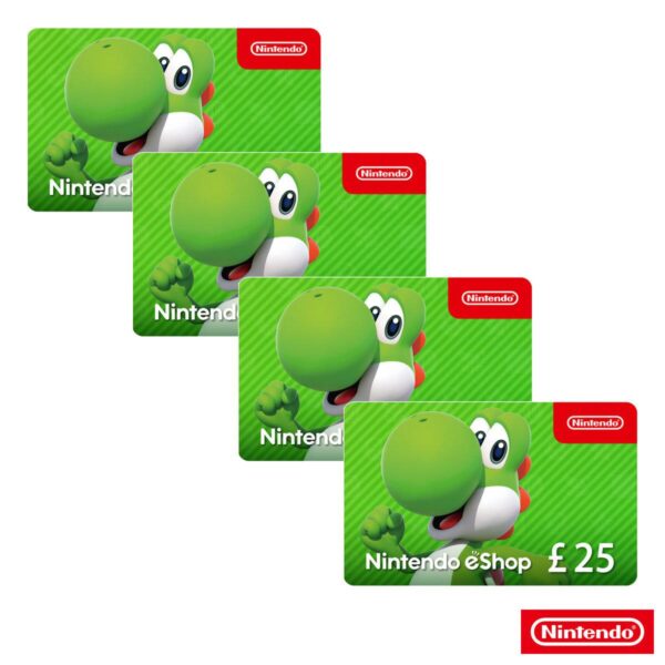 100 Nintendo Gift Cards Multipack (4 X 25)