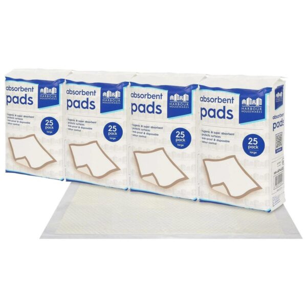 100x Large Disposable Incontinence Bed Pads 60cm x 60cm Sheets Protection