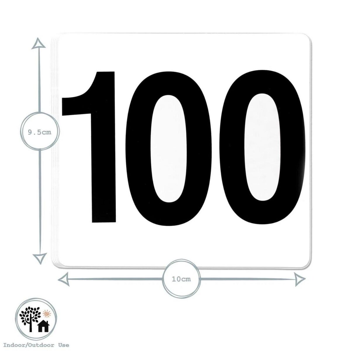 100x Table Numbers Wedding Place Card Sign Display Set Acrylic Party White - Image 3