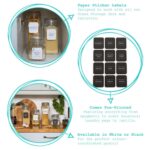 108x Storage Jar Labels White Glass Kitchen Pantry Food Spice Jars Stickers - Image 2