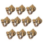 10x Arrow Head Hook Cast Iron Antique Vintage Style Hooks W35mm x H40mm Brass