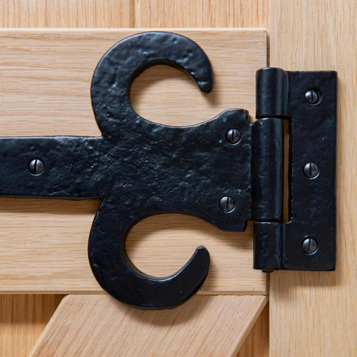10x Arrowhead T-Hinge Cast Iron Antique Interior Exterior Hinges W400mm Black - Image 7