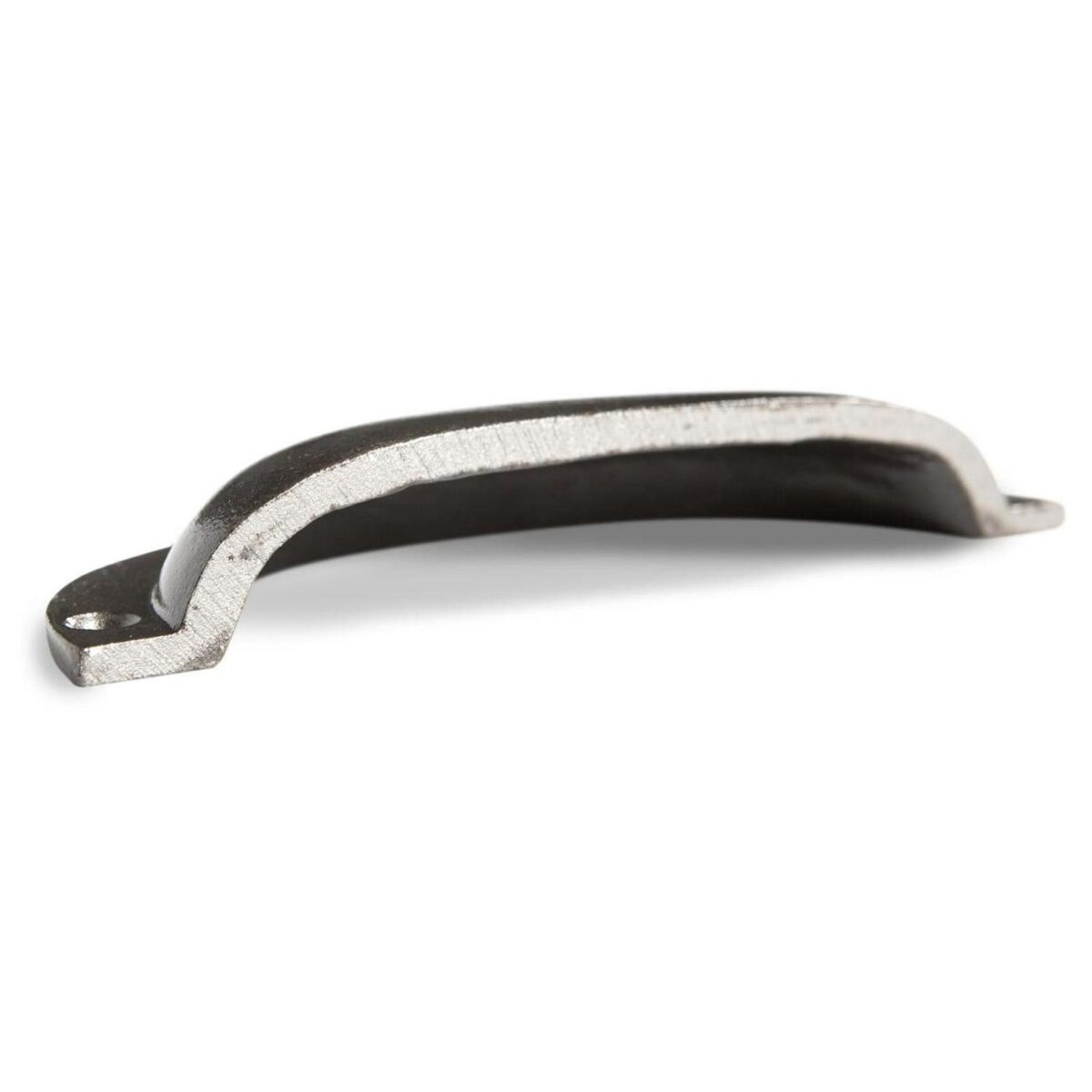 10x Curved Cabinet Cup Handle Cast Iron Cupboard Handles 130mm x 50mm Raw - Image 2