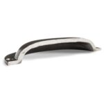 10x Curved Cabinet Cup Handle Cast Iron Cupboard Handles 130mm x 50mm Raw - Image 2
