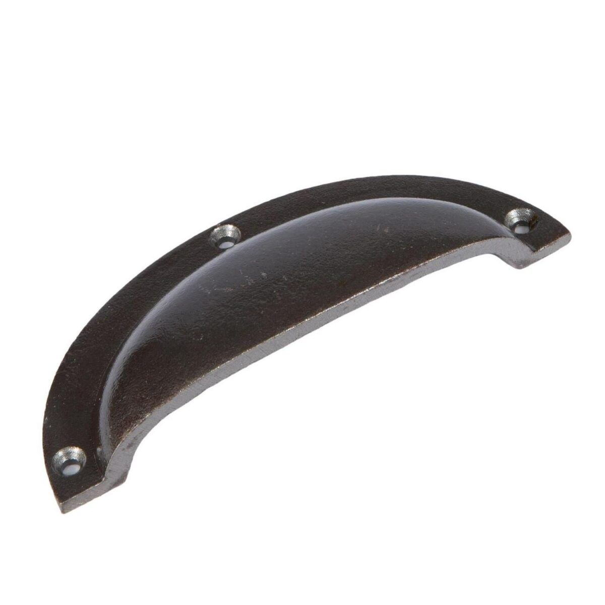 10x Curved Cabinet Cup Handle Cast Iron Cupboard Handles 130mm x 50mm Raw - Image 4