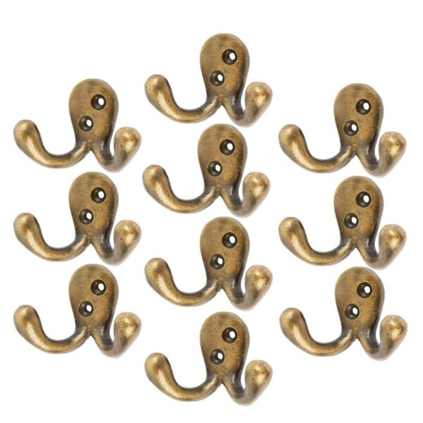 10x Double Coat Hook 6f94e1402f4ced2a06385e00c55e1fd2