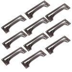 10x Filing Cabinet Cup Handle with Card Frame Cast Iron 130mm x 50mm Raw