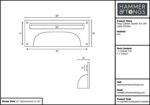 10x Filing Cabinet Cup Handle with Card Frame Cast Iron 130mm x 50mm Raw - Image 4