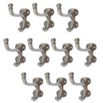 10x Flat Top Ball End Hat and Coat Hook Cast Iron Vintage Style W35mm x H85mm Raw
