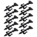 10x Fleur De Lis T-Hinge Cast Iron Antique Cupboard Door Hinges W235mm Black