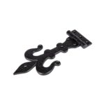 10x Fleur De Lis T-Hinge Cast Iron Antique Cupboard Door Hinges W235mm Black - Image 4