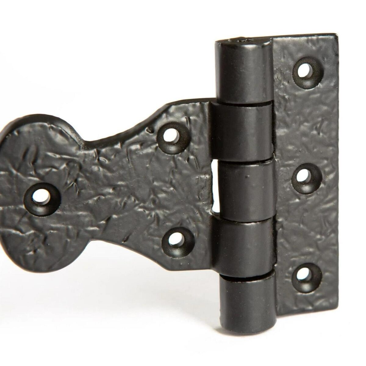 10x Fleur De Lis T-Hinge Cast Iron Antique Cupboard Door Hinges W235mm Black - Image 2