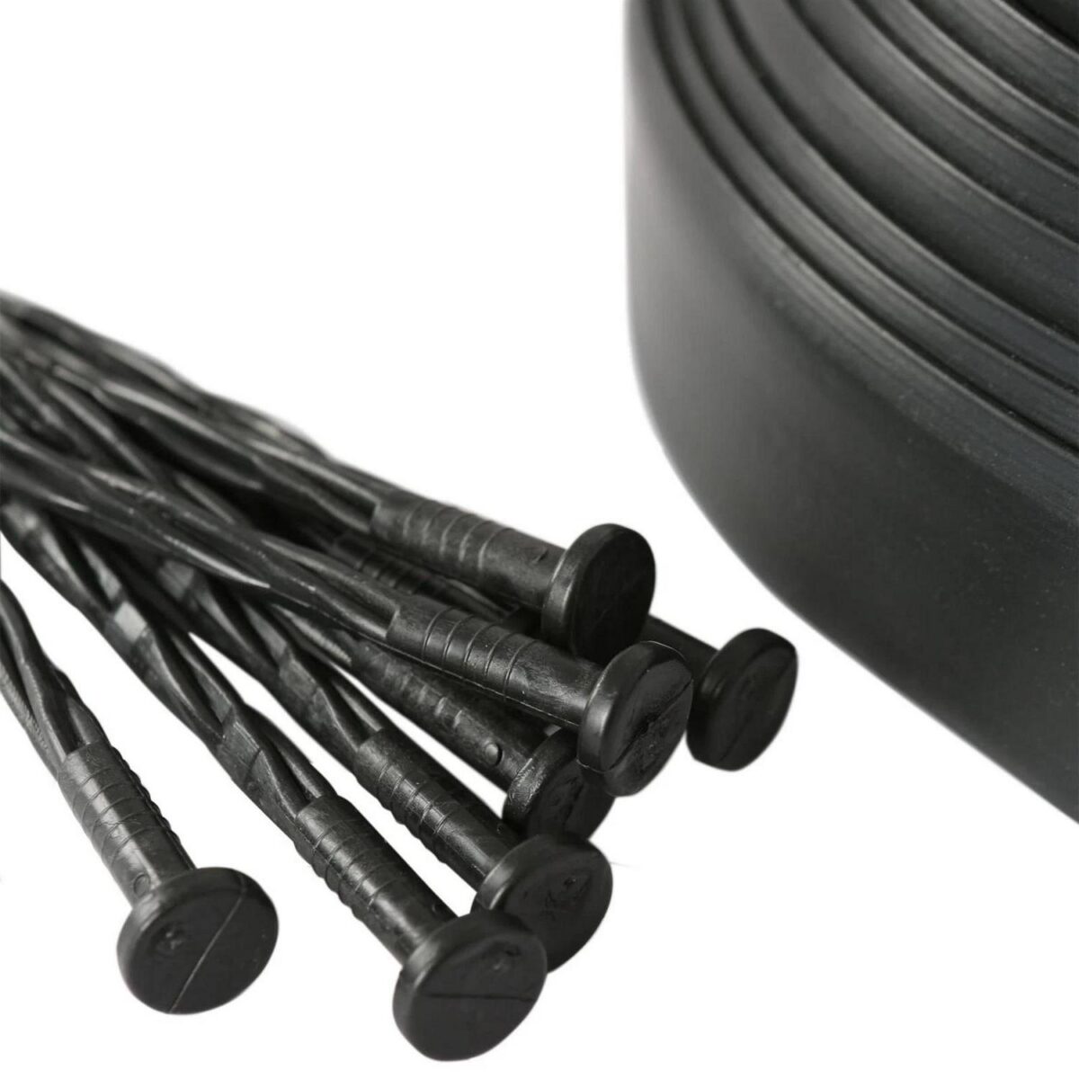 10x Flexible Plastic Lawn and Path Edging 100m x 4cm Black Garden Grass Border - Image 4