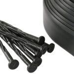 10x Flexible Plastic Lawn and Path Edging 100m x 4cm Black Garden Grass Border - Image 4