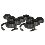 10x Flexible Plastic Lawn and Path Edging 100m x 4cm Black Garden Grass Border