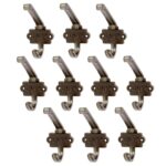 10x Great North of England Railway Double Wall Hook Cast Iron W53mm x H101mm