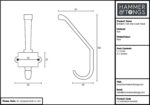 10x Great North of England Railway Double Wall Hook Cast Iron W53mm x H101mm - Image 5