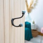 10x Grey Ceramic Ball Hat and Coat Hook Cast Iron Vintage W30mm x H105mm Black - Image 6