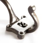 10x Number 3 Double Wall Hook Cast Iron Antique Style W50mm x H115mm Raw - Image 2