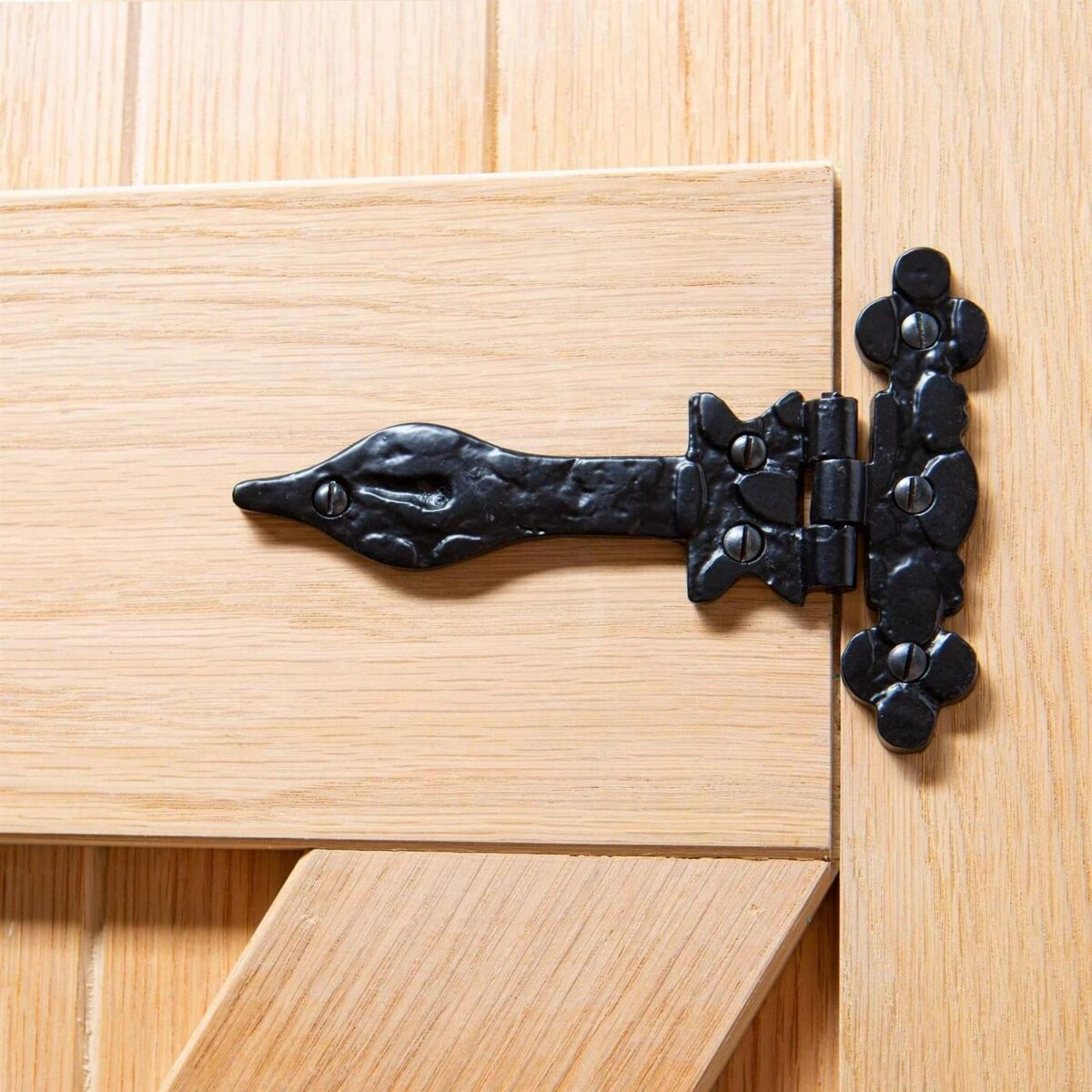 10x Ornate T-Hinge Cast Iron Antique Cupboard Door Hinges W155mm Black - Image 6