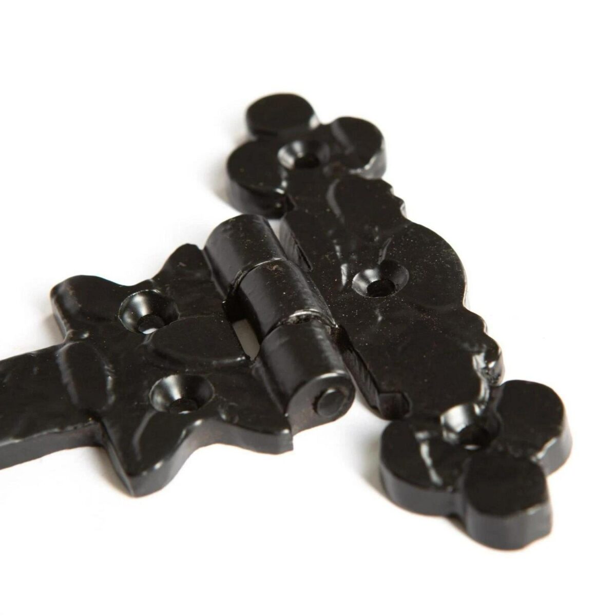 10x Ornate T-Hinge Cast Iron Antique Cupboard Door Hinges W155mm Black - Image 2