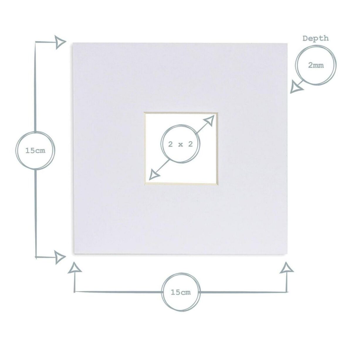 10x Picture Mounts for 6 x 6  3D Box Picture Frames Photo Size 2 x 2  Ivory - Image 4