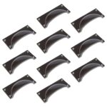 10x Rectangular Cabinet Cup Handle Cast Iron Handles 105mm x 50mm Raw