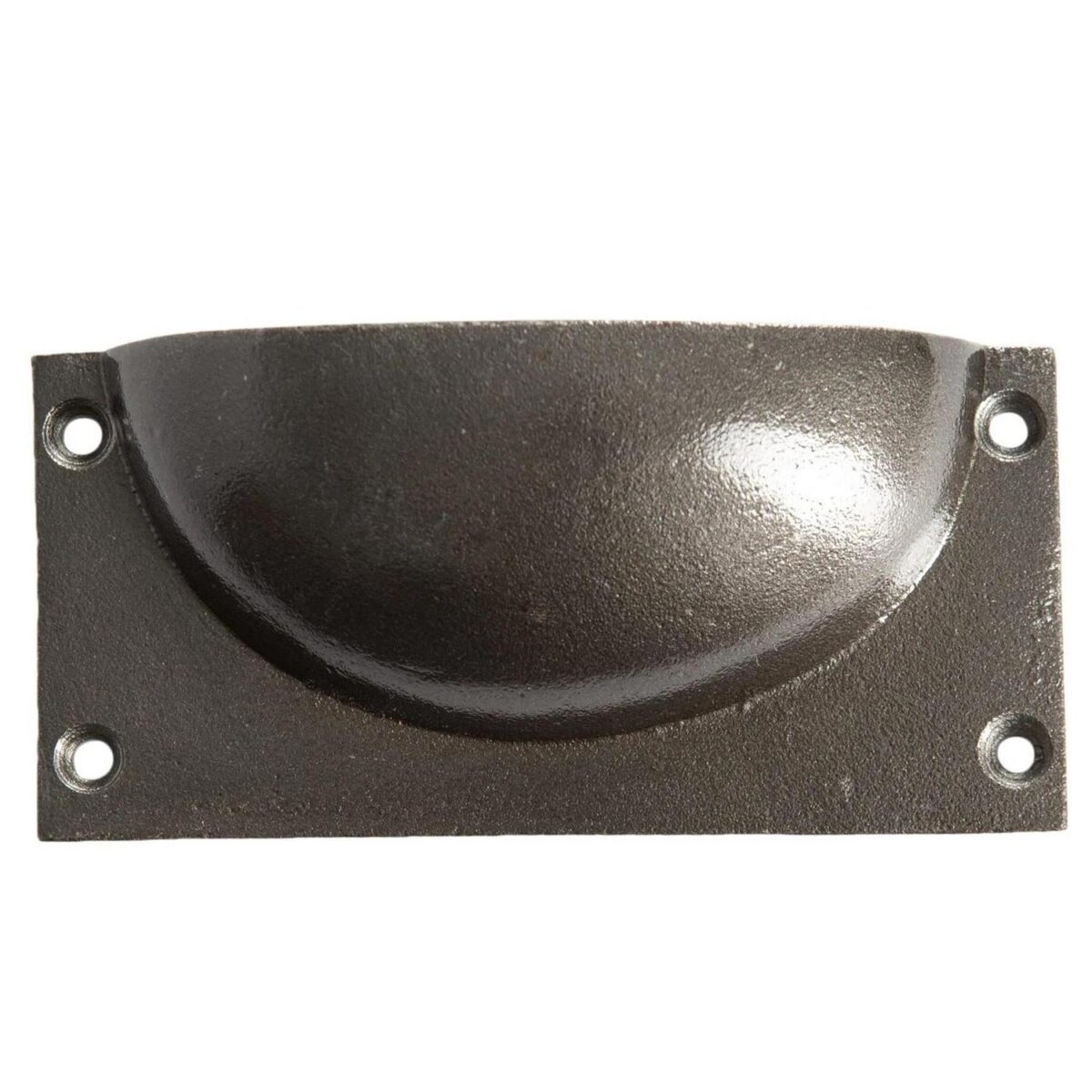 10x Rectangular Cabinet Cup Handle Cast Iron Handles 105mm x 50mm Raw - Image 3