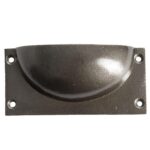 10x Rectangular Cabinet Cup Handle Cast Iron Handles 105mm x 50mm Raw - Image 3