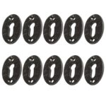 10x Rustic Escutcheon Plate Cast Iron Antique Keyhole Cover W35mm x H50mm Black