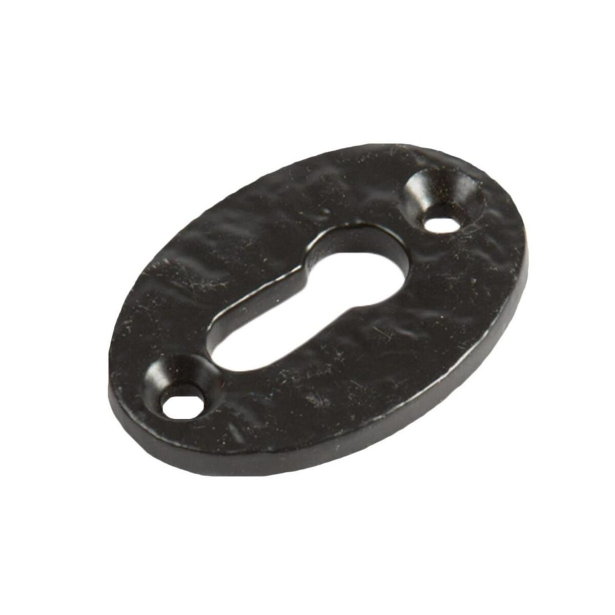10x Rustic Escutcheon Plate Cast Iron Antique Keyhole Cover W35mm x H50mm Black - Image 3