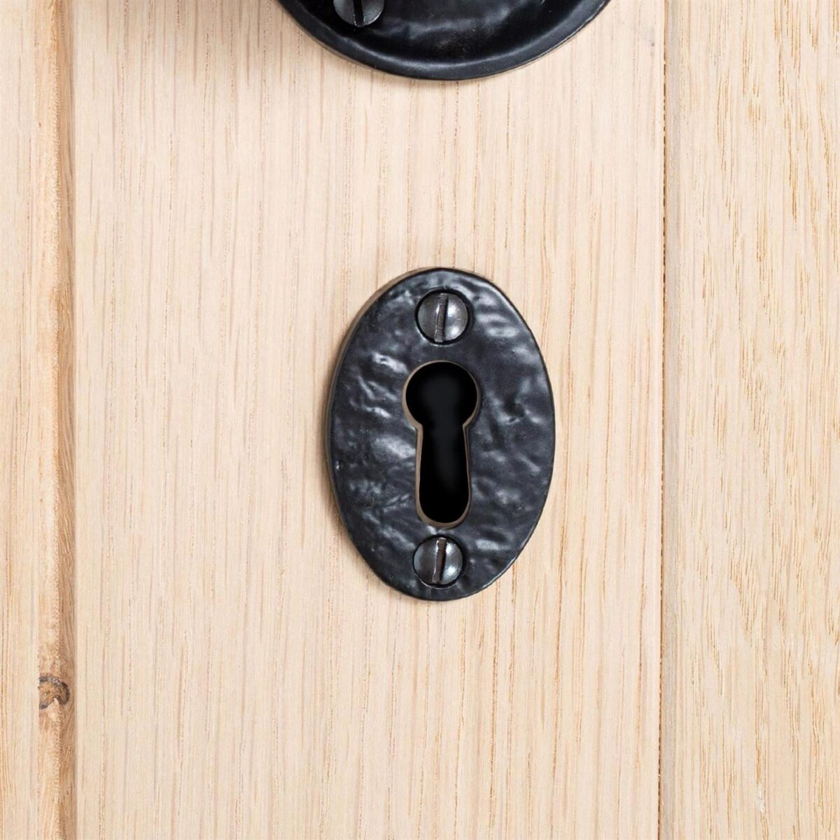 10x Rustic Escutcheon Plate Cast Iron Antique Keyhole Cover W35mm x H50mm Black - Image 6