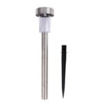 10x Silver Colour Changing Solar Pathway Lights Outdoor Garden LED Lamp Light - Image 2