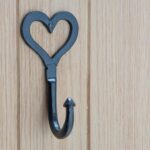 10x Single Heart Hook Cast Iron Antique Style Hooks W65mm x H130mm Black - Image 7