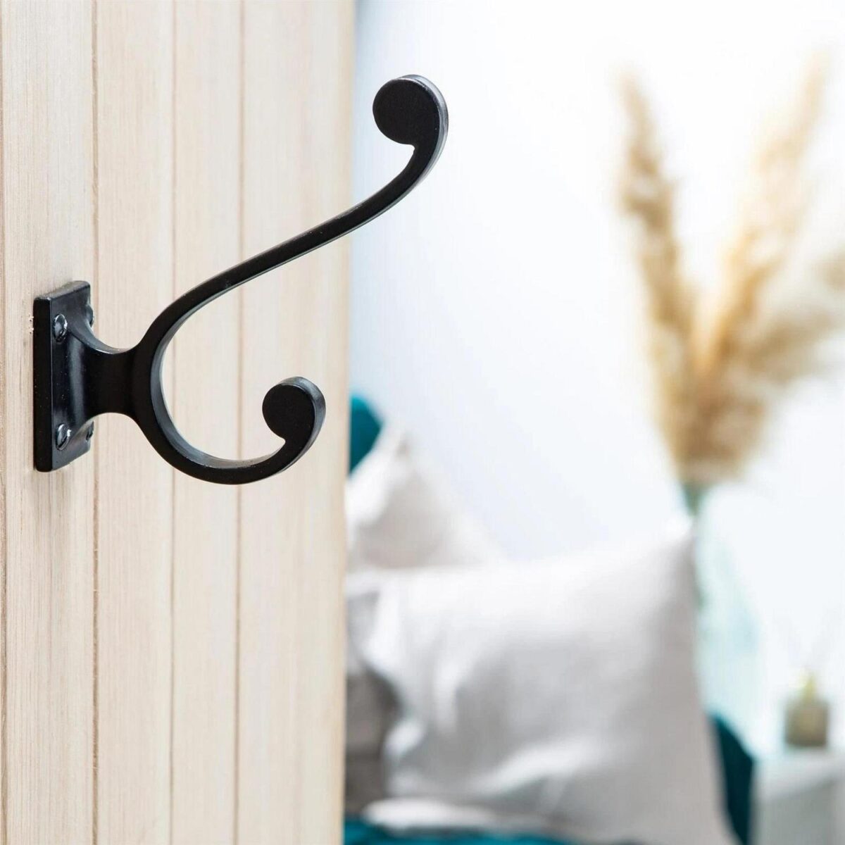 10x Square Back Hat and Coat Hook Cast Iron Vintage Style W35mm x H105mm Raw - Image 6