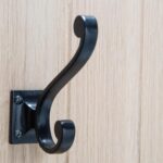 10x Square Back Hat and Coat Hook Cast Iron Vintage Style W35mm x H105mm Raw - Image 7