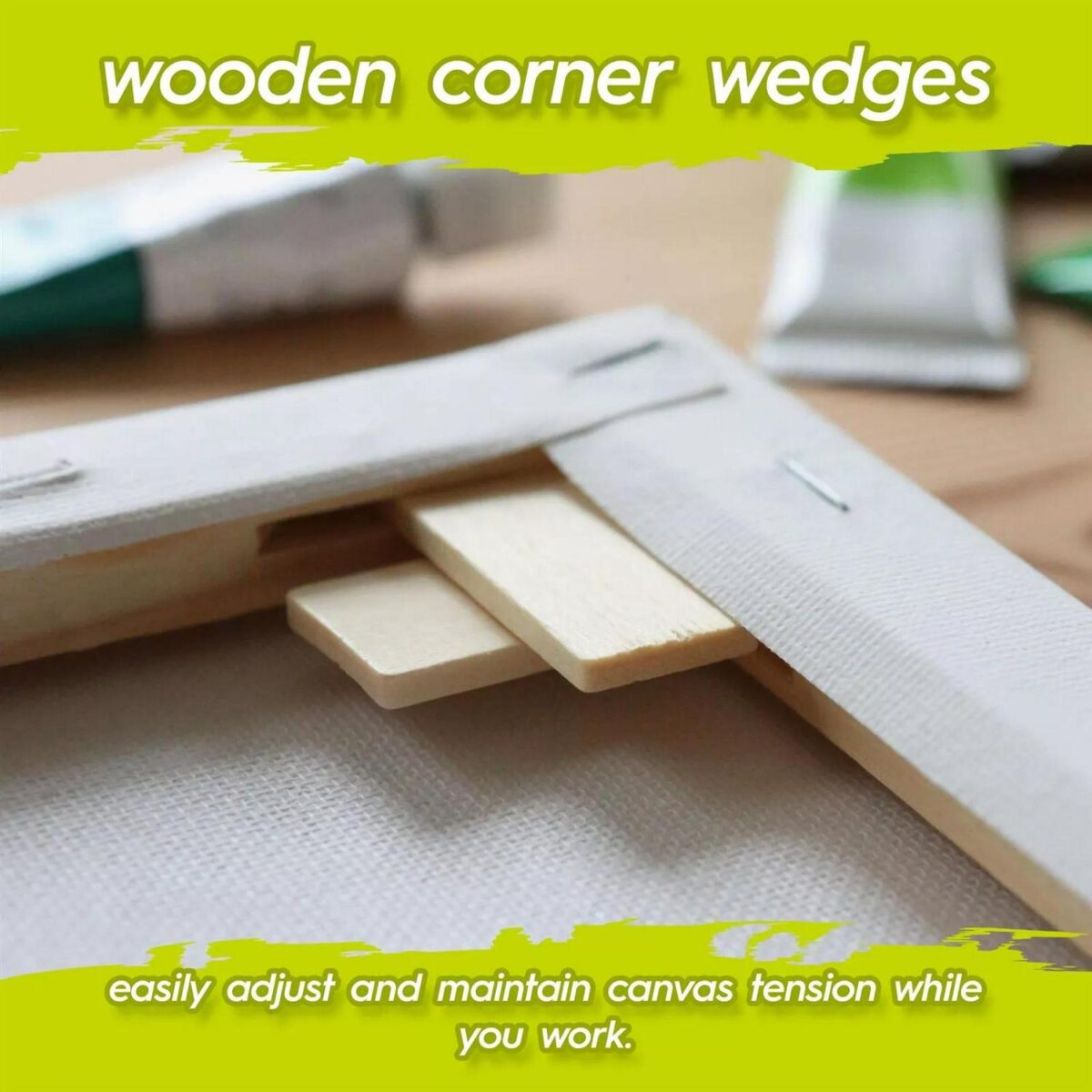 10x Stretched Canvas with Wooden Wedges 10  x 12  White Blank Painting Board - Image 3