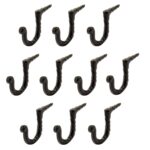 10x Twisted Nail Hook Cast Iron Antique Vintage Style Hooks W5mm x H40mm Black