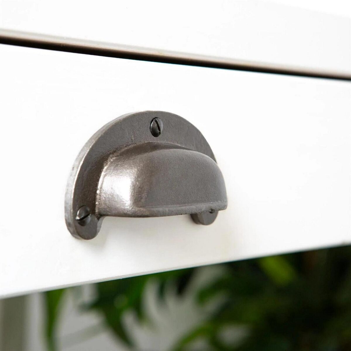 10x Wide Lipped Cabinet Cup Handle Cast Iron Handles 95mm x 40mm Black - Image 7