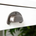 10x Wide Lipped Cabinet Cup Handle Cast Iron Handles 95mm x 40mm Black - Image 7