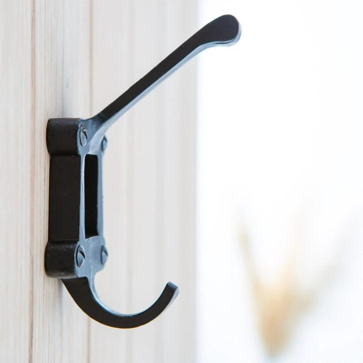 10x Window Back Hat and Coat Hook Cast Iron Vintage Style W50mm x H110mm Black - Image 7