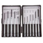 11pc Silver Carbon Steel Precision Screwdriver Set Slotted Crosspoint Multi Kit - Image 2