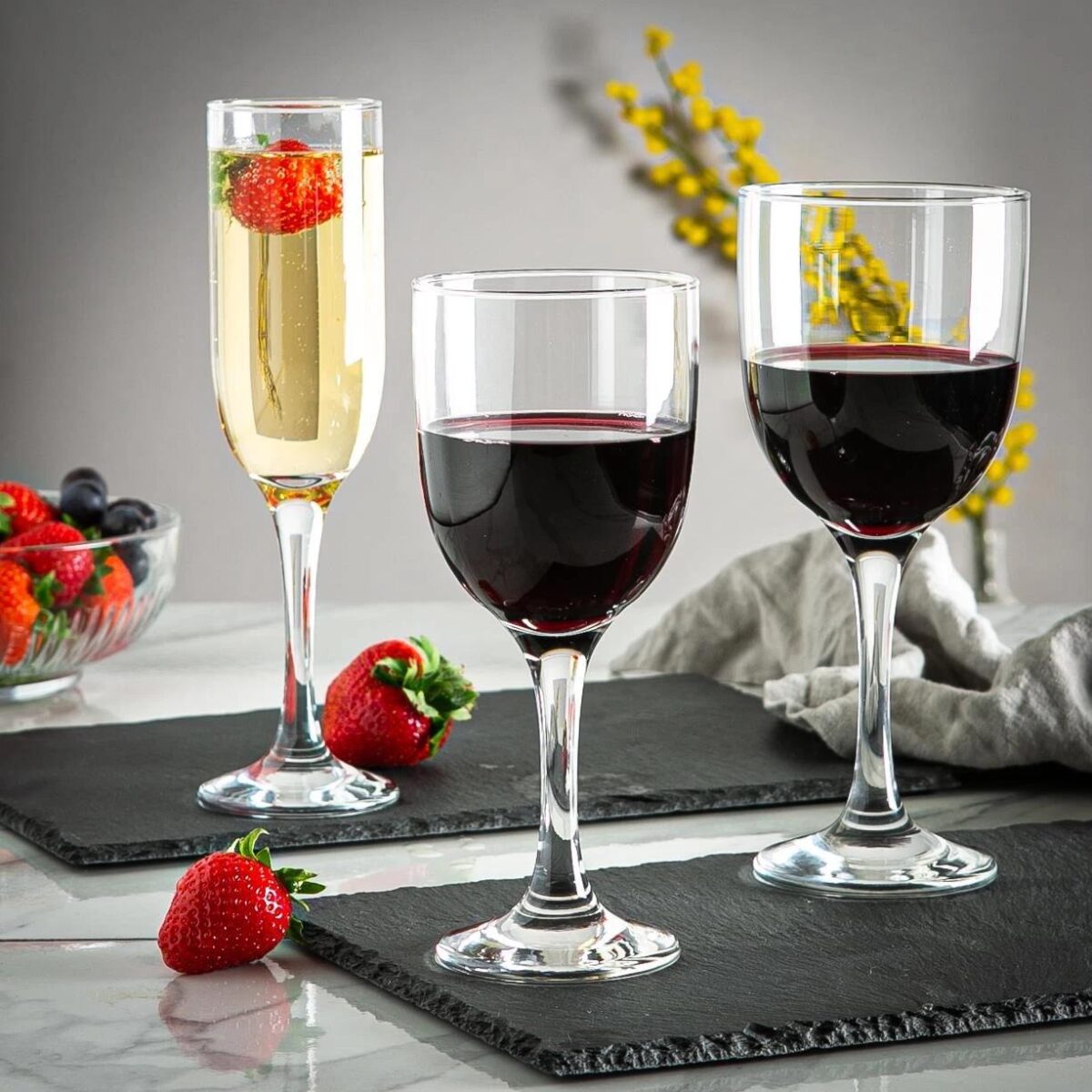 12 Piece Campana Wine Glasses Set Vintage Home Kitchen Stemware Goblets Clear - Image 7