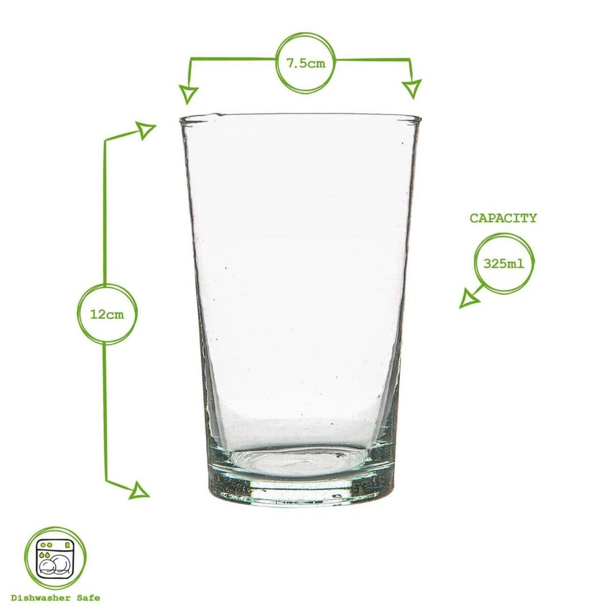 12 Piece Meknes Recycled Glassware Set Highball Glasses Whisky Tumblers Green - Image 4