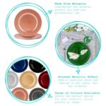 12 Piece Metallic Charger Plates Set Luxe Table Under Plate Coasters Rose Gold - Image 2