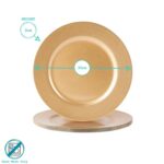 12 Piece Metallic Charger Plates Set Luxe Table Under Plate Coasters Rose Gold - Image 3